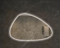 Miroir intelligent YIMU moderne à LED en forme de cœur avec commande tactile, cadre en alliage d'aluminium, miroir mural pour salle de bain