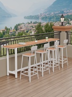 Ensemble table et chaises de terrasse et de cour en métal moderne, résistant à la corrosion et aux intempéries