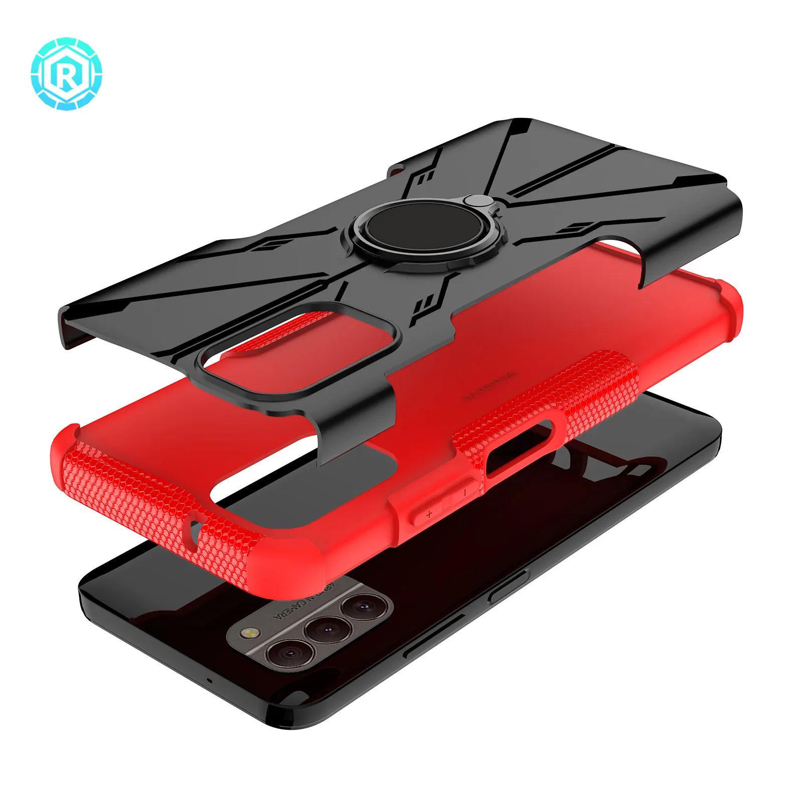 Roiskin Wholesale Price Flexible Kickstand Waterproof Fireproof 8 Colors Available Mecha Phone Case For Nokia G400 5G Cover