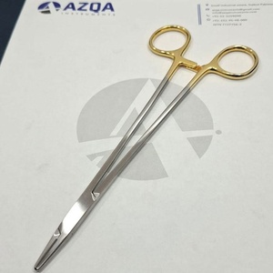 Porte-aiguille Mayo Hegar en acier inoxydable de qualité supérieure avec inserts en carbure de tungstène, manche doré, instrument chirurgical de suture - Product Image 1
