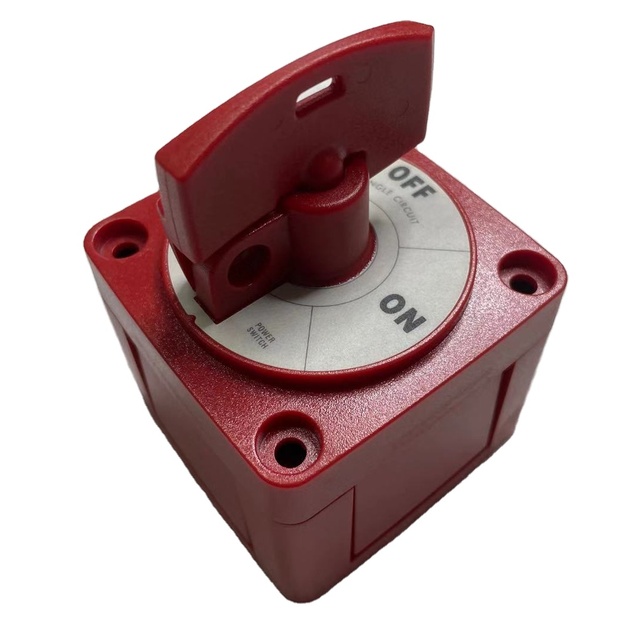 6004 EL Durable Universal Mini 12-48V DC 900A Cranking ON-OFF Battery Switch with Locking Key for Boat Yacht