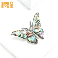 Nouvelle mode papillon broche Texture coquille d'ormeau naturel personnalisé eau diamant manteau vêtements broche fête de mariage