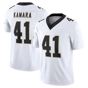 Camiseta de Fútbol Negra y Beige para Hombre, Cosida # 7 Hill # 12 Olave # <span class=keywords><strong>41</strong></span> Kamara # 94 <span class=keywords><strong>Jordan</strong></span> # Uniforme Deportivo de Manga Corta para 6 Personas - Product Image 2