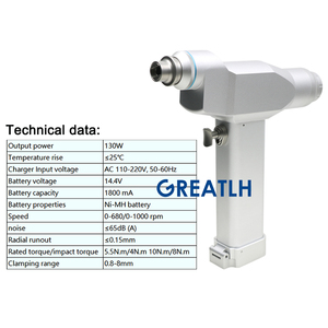 Trapano Osseo Cannulato per Strumenti Ortopedici, Trapano Ortopedico a Doppia Funzione per Cannulazione - Product Image 2