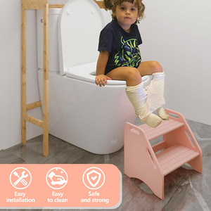 <span class=keywords><strong>Escabeau</strong></span> pliable rose 2-en-1 fait à la main en bois <span class=keywords><strong>Montessori</strong></span> échelle pour bambin pour chambre et cuisine aide de cuisine - Product Image 5
