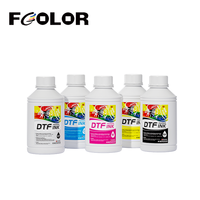 FCOLOR 500ML DTF sin obstrucción tinta blanca directa a película Transferencia de Calor camiseta impresión DTF tinta para Xp600 L1800 L8050 1390 DTF impresora