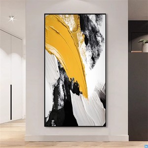 Arte Abstracto en Lienzo con Marco Negro, Rectangular, Decoración Moderna y Minimalista para Entrada, Sala de Estar o Pasillo - Product Image 4