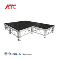 Scène modulaire portable en contreplaqué de haute qualité en alliage d'aluminium pour événements extérieurs, 4x8, installation rapide, à vendre