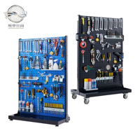 Panneau perforé roulant, Étagère de rangement à panneaux perforés, Panneau perforé autoportant, Panneau perforé sur roulettes