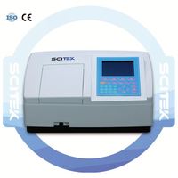Espectrofotómetro SCITEK de un solo haz con pantalla LCD de 1200 líneas/mM de precisión de 190-1100nm 0.5nm para análisis químico