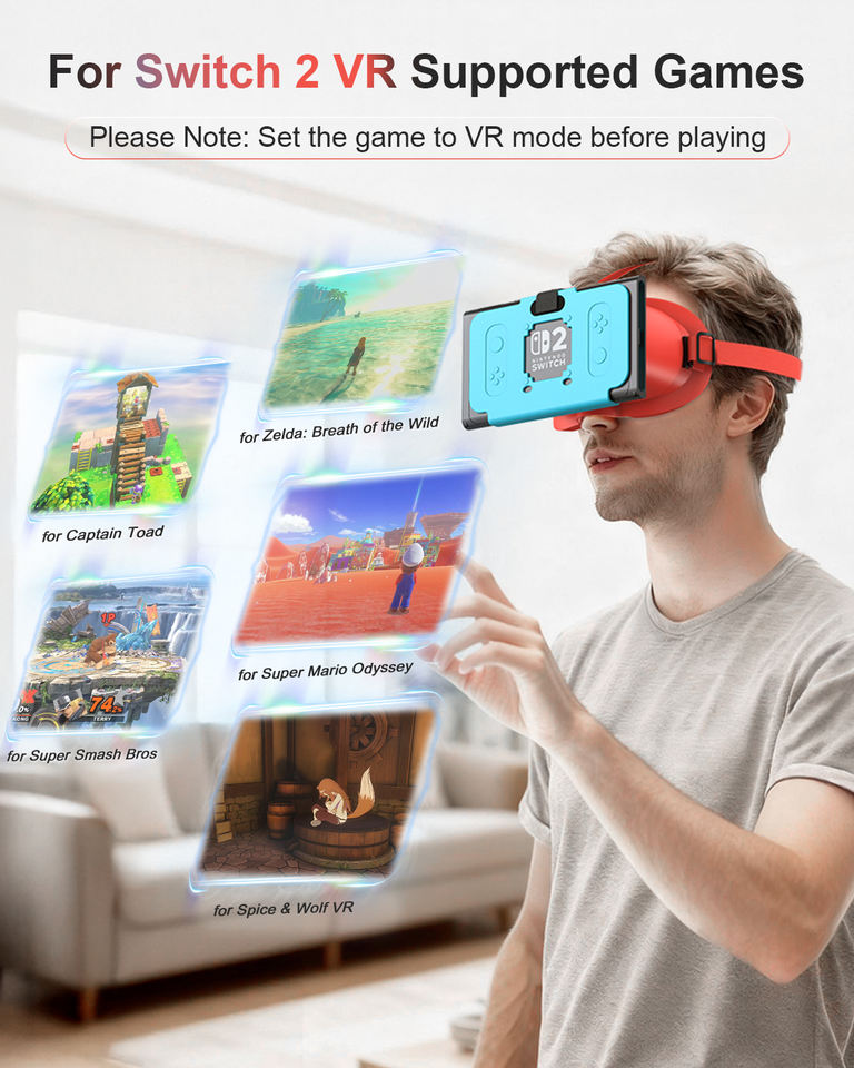 Switch Vr Immersive VR Glasses for Switch 2 HD 3D Immersive Display Compatible ...