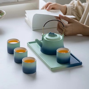 Service à thé Kung Fu en céramique Guochao, collection « Mille <span class=keywords><strong>milles</strong></span> de paysages », commémoratif des activités commerciales et des réunions annuelles, cadeaux d'affaires - Product Image 2