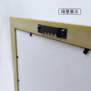 Serrated Hook Photo <b>Frame</b> Hardware Gold And Black Iron Plated Durable <b>Mounting</b> Accessories Rectangle Shape Modern Simple Style - Product Image 5