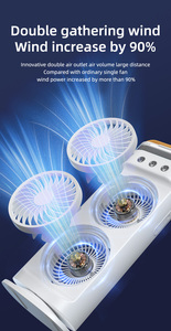 Ventilateur de bureau portable 600 ml personnalisé rechargeable avec brumisateur double tête et fonction de refroidissement par <span class=keywords><strong>air</strong></span> oscillant - Product Image 2