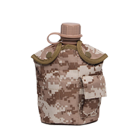Bouteille de Cantine Tactique Extérieure 1L Camping Randonnée Survie Bouteille d'Eau Bouilloire avec Couvercle Bouteilles de Sport