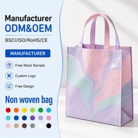 Sac fourre-tout en PP non tissé avec logo personnalisé, laminé mat, imperméable, réutilisable, écologique, promotionnel, pour emballage de vin et cadeaux
