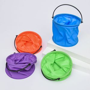 <b>Folding</b> <b>Bucket</b> Plastic Round 13x14Cm Multifunction For Art Supplies And Outdoor Use - Product Image 3