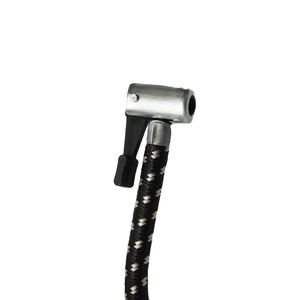 Портативный ручной велосипедный насос с деревянной ручкой домашний стальной и пластиковый напольный насос с клапанным адаптером - Product Image 4