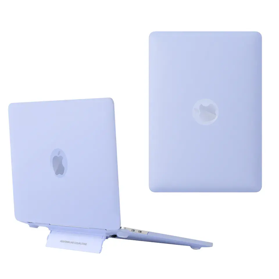 Casing Laptop buram dengan dudukan Notebook untuk Macbook baru 13.3 Air Pro 14.2 Pro 2022/2023 Notebook penutup keras