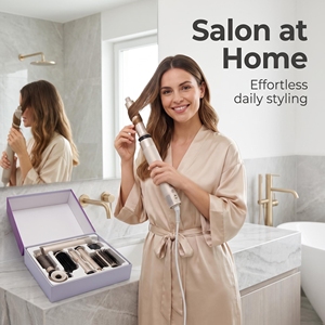 Set de Estilizador de Cabello 7 en 1 Multifuncional, Ecológico, con Motor sin Escobillas de Alta Velocidad, Color Personalizado, Kit Completo, Caja de Regalo de Lujo Color Lavanda - Product Image 5
