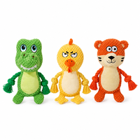 Mainan Tali Anjing Kartun Berbunyi, Desain Dinosaurus, Anak Ayam, Harimau, Interaktif, Dapat Digigit, Bersuara Kusut, Nanas, Tali Kapas Plush