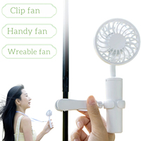 Ventilateur portable rechargeable, mini ventilateur de refroidissement USB, ventilateur personnel portable rechargeable, ventilateur électrique à clipser