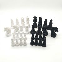Ensemble de pièces d'échecs baroques imprimées en 3D de luxe, figurines articulées en forme de crâne et de couronne, décoration de bureau à articulations flexibles, cadeau pour joueur