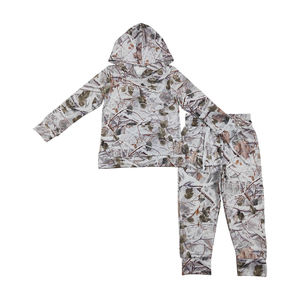 Vente en gros, t-shirts à manches courtes bleus pour garçons en bas âge, motif lapin de Pâques, shorts camouflage, ensemble en spandex/polyester, haute qualité - Product Image 2