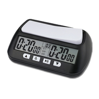 Horloge d'Échecs Numérique Professionnelle pour Jeux de Société avec Fonction d'Alarme, Horloge d'Échecs Noire