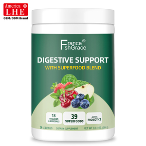 Complément alimentaire en gros Shecome pour le soutien digestif, mélange vert avec probiotiques en poudre pour le soutien digestif - Product Image 1