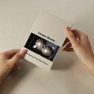 Custom logo Paper Cardboard Slide Out <b>Drawers</b> Rings Jewelry Storage Box - Product Image 5