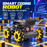 Kit de voiture robot Zetok AI programmable avec roues Mecanum, caméra, jouet éducatif STEM pour les écoles, les créateurs, évitement d'obstacles à 360°