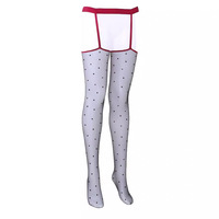 Nouveau logo personnalisé sexy chaussettes unisexe bas noirs point genou haute Performance danse leggings collants collants pour femmes hommes