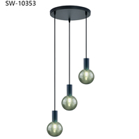 Luminaire suspendu de plafond de style européen, artistique, pour couloir, escalier, cloison, chambre à coucher, style ferme, avec abat-jour évasé