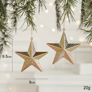 Nouvelles décorations de Noël : étoiles à cinq branches et coquillages, pendentifs décoratifs pour arbre, fournitures d'arrangement - Product Image 6