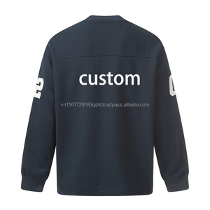 Camiseta de Manga Larga Deportiva para Hombre, con Parches de Letras y Números Vintage, Bordada, Transpirable, Anti-UV, de Secado Rápido, Estilo Holgado, Marca de Moda - Product Image 5