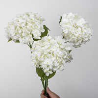Buket Bunga Hydrangea Bordir Simulasi Handfeel Moisturizing 176 Lembar Kain Sutra Buatan Lembut Berbentuk Gel Besar untuk Pengantin