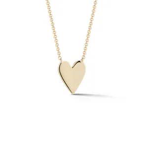 Monili di modo placcato oro all-partita minimalista Collana del cuore delle donne