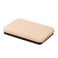 Boîtier compact pour poudre C529, personnalisable avec logo, en plastique ABS, étui vide pour poudre pressée avec miroir, couleur nude, prix