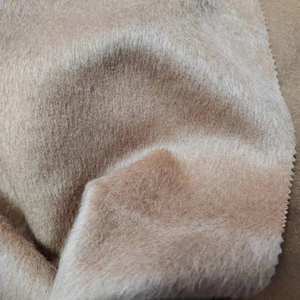 620 g/<span class=keywords><strong>m</strong></span> 51 Lana 10Alpaca 31 viscosa 8nylon Lana larga sensación abrigo de lana de un solo lado tela - Product Image 2