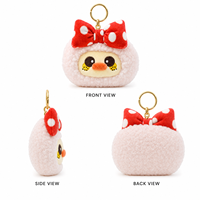 Porte-clés en peluche renne marron mignon, doux et moelleux, breloque de sac avec anneau doré, porte-clés personnalisé, fabricant OEM ODM de cadeaux