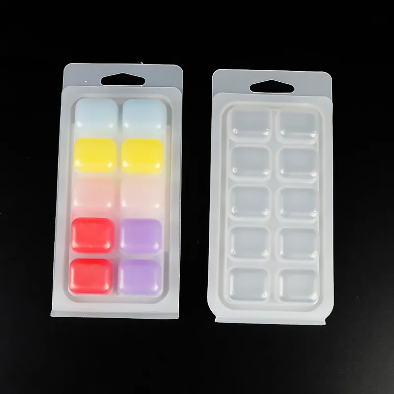 5   10 Snap Bar Wax Melts Clamshell Packaging Wax Melt Candle 10 Cavity Clamshell Packaging Wax Melt Package Box For Candle