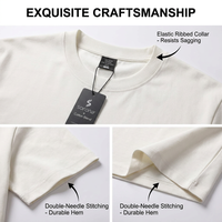 Custom 240gsm zwaargewicht katoenen Sorona solid anti-UV koele boxy cropped T-shirt heren ademend losse dropped shoulder streetwear