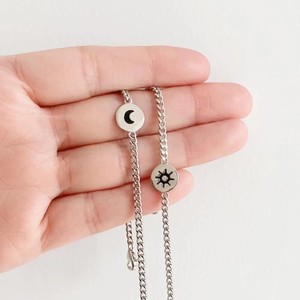 Retro Thai Silver <strong>Sun</strong> <strong>Moon</strong> <strong>Bracelet</strong> Female Niche Light Luxury <strong>Sun</strong> and <strong>Moon</strong> Girlfriends Couple <strong>Bracelet</strong> Round Jewelry - Product Image 3