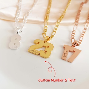 Collar con Nombre Digital Personalizado de Acero Inoxidable con Certificación CE, Diseño con Número, Regalo para Padre o Novio - Product Image 2