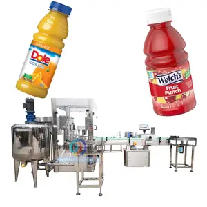 YB-YG4B Juce Making Machine Beverage Line Sugarcane Juice Filling and Capping Automatic Liquid Bottle Filling Machine