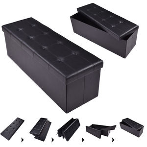 Cassettiera pieghevole per giocattoli con seduta in Memory Foam panca pouf camera da letto in <span class=keywords><strong>ecopelle</strong></span> o tessuto trapuntato - Product Image 6