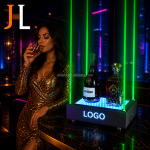 <b>bar</b> Supplies <b>LED</b> Luminous Champagne Holder With Green Laser Abyss <b>Bar</b> KTV Party Lounge Night Club Glowing Wine Base Display Rack - Product Image 2