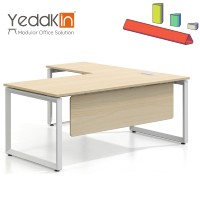 Postes de travail de direction ergonomiques modulaires modernes personnalisés en usine, avec pieds en acier, qualité supérieure, gain de place pour espaces ouverts