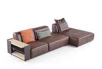 Canapé segmenté en L en tissu technique moderne, revêtement en cuir synthétique inclinable, ensemble de meubles de salon pour la maison ou l'hôtel